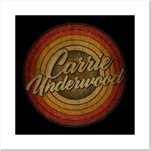 arjunthemaniac,circle vintage retro faded Carrie Underwood Posters and Art